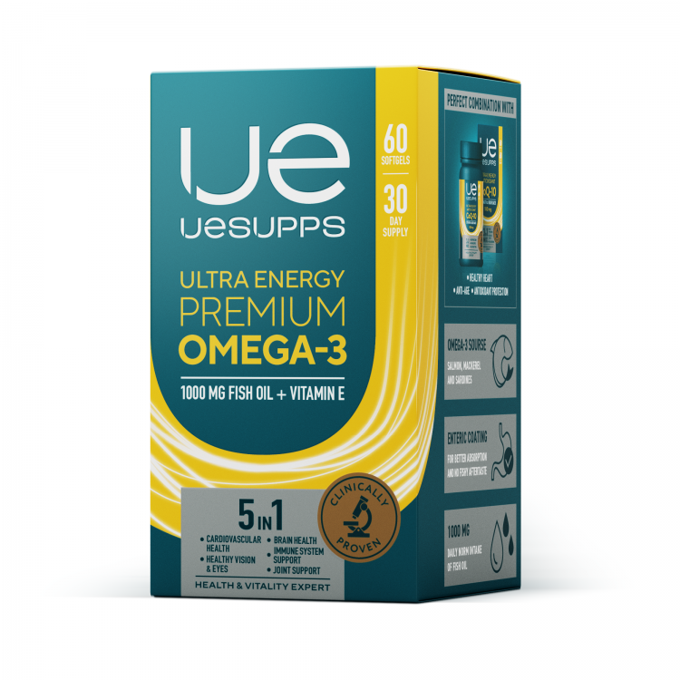 Омега-3 Ultra Energy Premium Omega-3, 60 мягких капсул