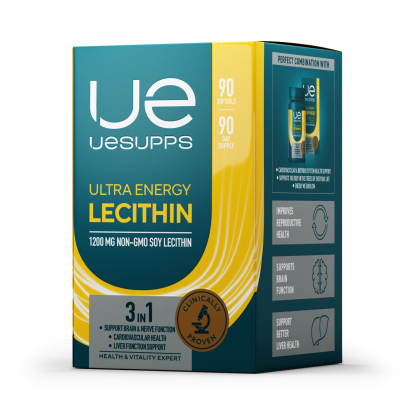 Лецитин 1200 мг Ultra Energy Lecithin, 90 мягких капсул
