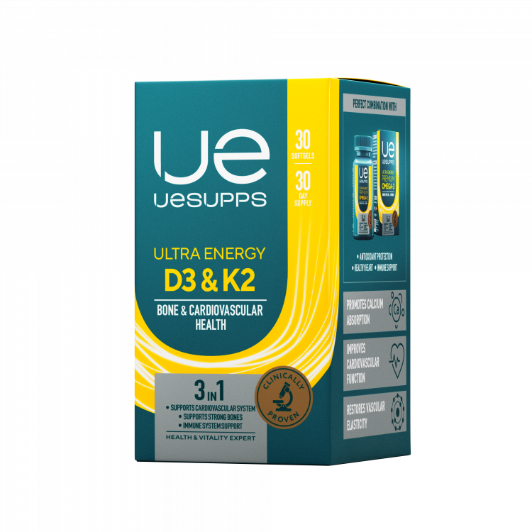 D3 & K2 Ultra Energy UESUPPS, 30 капсул
