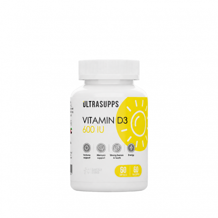 ULTRASUPPS / Vitamin D3 600 IU / 60 softgels